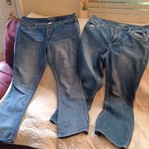Set of 2 women's size 16 bootcut jeans